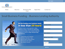 Tablet Screenshot of businesslendingauthority.com
